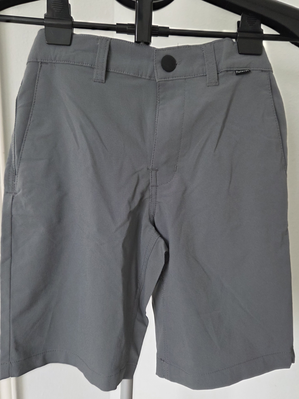 Hurley Men's Gray Flat Front Athletic Shorts
